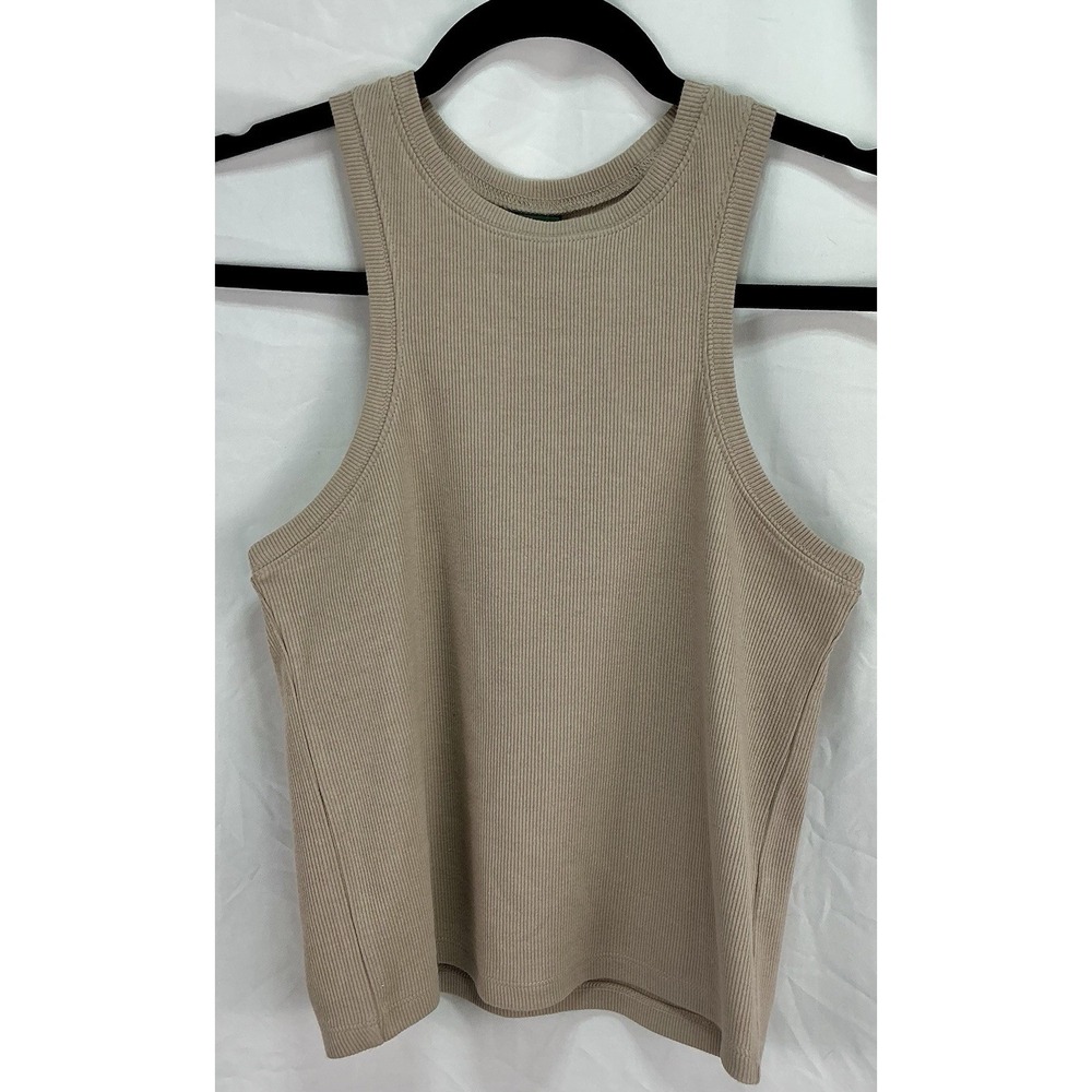 Wild Fable Women S Ribbed Racerback Tank Top Beige Size M